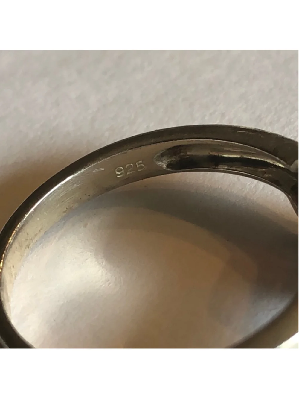 Size 7.25 Heart Shaped Sterling Silver Ring with Red Gemstone